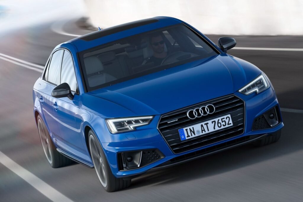Audi A4 4-door sedan blue